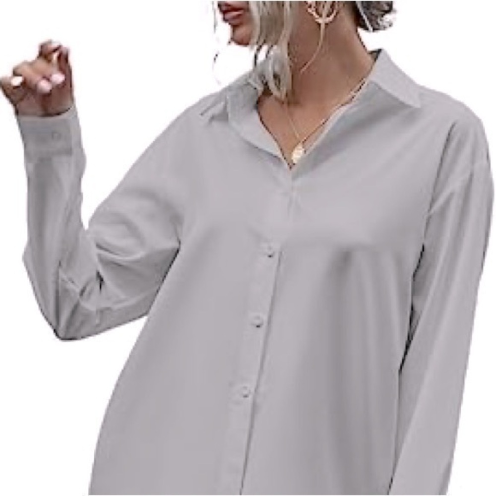 Bizio & soci Italia button up long sleeve shirt blouse collard made in Italy M